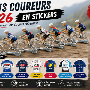Lot de 3 petits coureurs cyclistes – Même équipe 2026