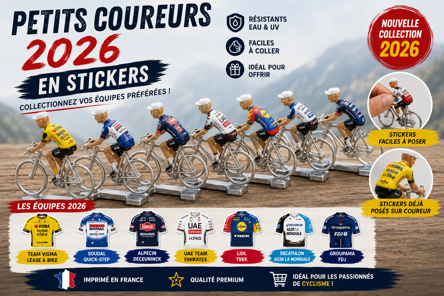 Petit Coureur Cycliste 2026 – Stickers déjà posés